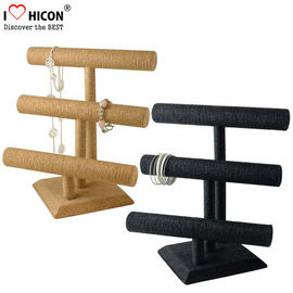 Chine Présentoir de table en bois à 3 couches de bracelet de ruban de présentoir d'accessoires de mode de magasin de détail fournisseur