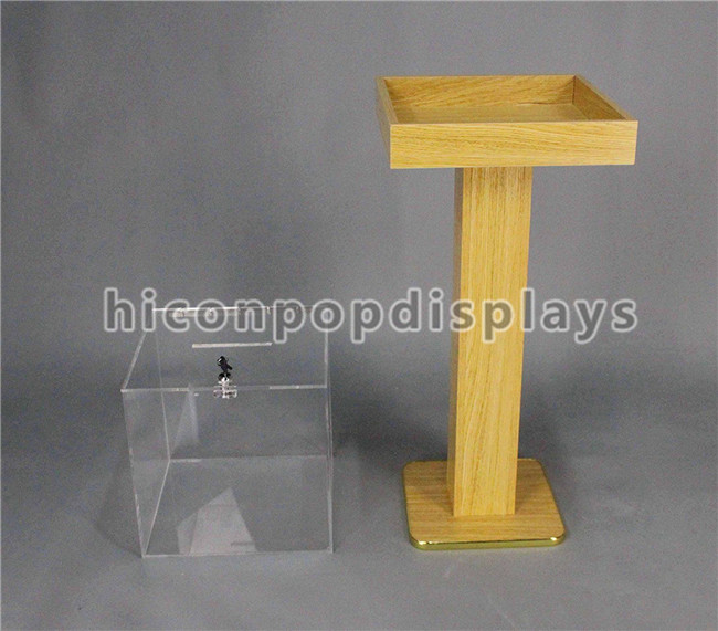 Boîte de présentation libre acrylique en bois de bruit de montage fait sur commande d'expositions de marchandises grande