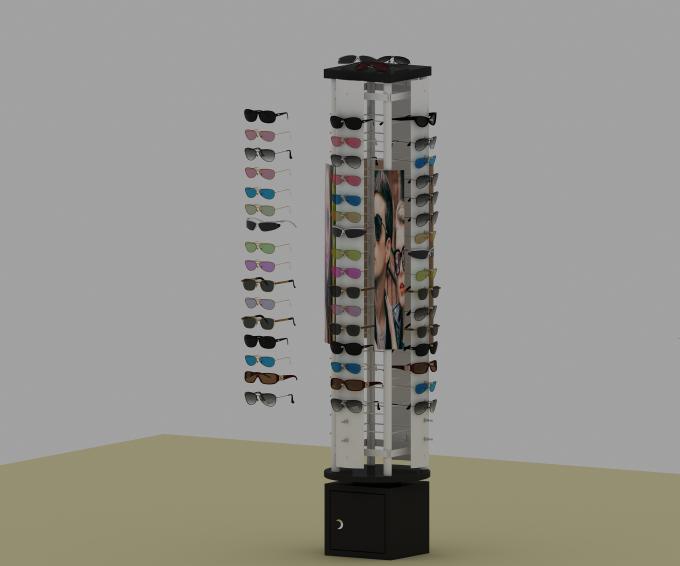 Support de support de vitrine de quatre de côtés lunettes de soleil de sécurité pour des magasins
