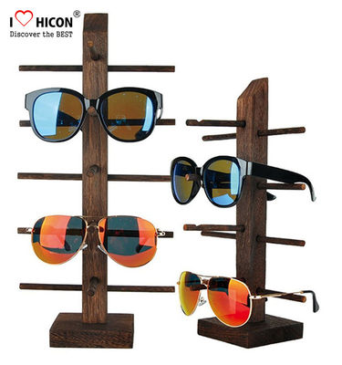 Chine Affichage commercial Rods d'Eyewear de partie supérieure du comptoir de magasin de monocle pour 5 paires de lunettes de soleil fournisseur